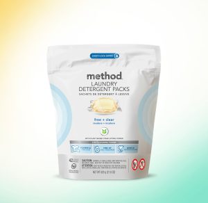laundry detergent packs – free + clear. 42 ct