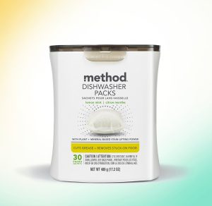 dishwasher packs – lemon mint. 30 ct