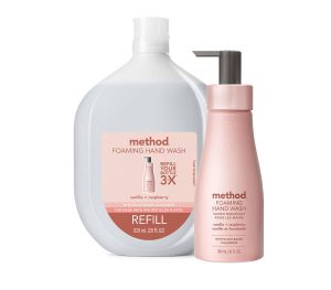 foaming hand wash starter set – vanilla + raspberry. 38 fl oz